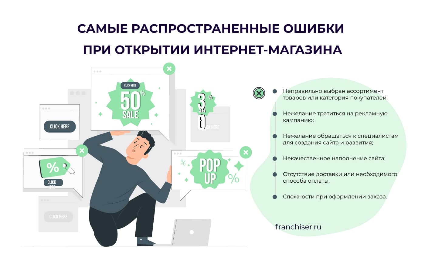 Самые распространенные ошибки при открытии интернет-магазина